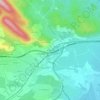 Mappa topografica Le Théron, altitudine, rilievo