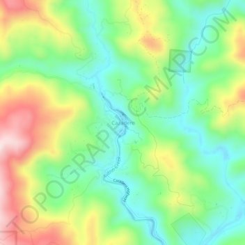 Mappa topografica Cazadero, altitudine, rilievo
