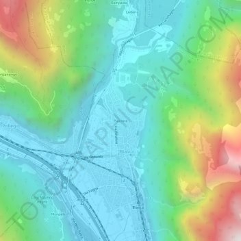 Mappa topografica Piazzora, altitudine, rilievo