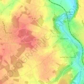 Mappa topografica Coquine, altitudine, rilievo