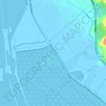 Mappa topografica Highly salted sea, altitudine, rilievo