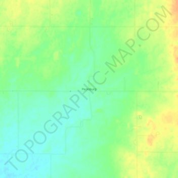 Mappa topografica Pecksburg, altitudine, rilievo