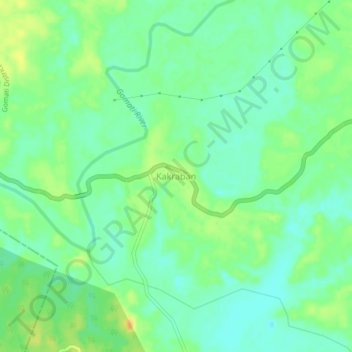 Mappa topografica Kakraban, altitudine, rilievo
