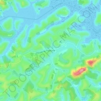 Mappa topografica Itapeúna, altitudine, rilievo