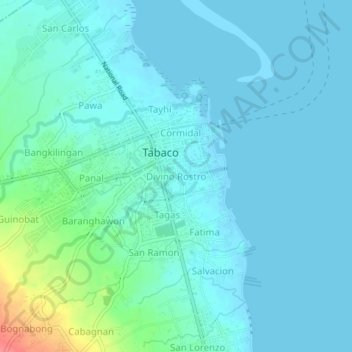 Mappa topografica Divino Rostro, altitudine, rilievo