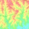 Mappa topografica Bellevue, altitudine, rilievo