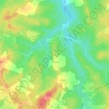 Mappa topografica Le Majaubert, altitudine, rilievo