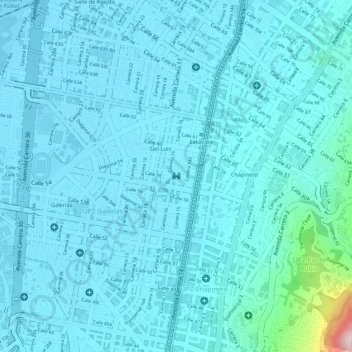 Mappa topografica Casa La Paz, altitudine, rilievo
