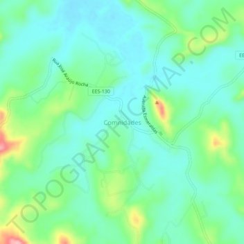 Mappa topografica Comnidades, altitudine, rilievo