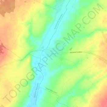Mappa topografica Yuvalı, altitudine, rilievo