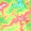 Mappa topografica Pokhral, altitudine, rilievo