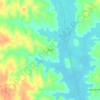 Mappa topografica Piaus, altitudine, rilievo