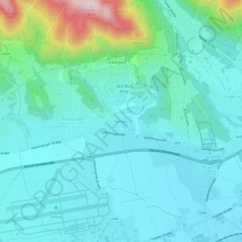 Mappa topografica Kattigar, altitudine, rilievo