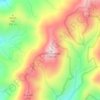 Mappa topografica Rich Mountain, altitudine, rilievo