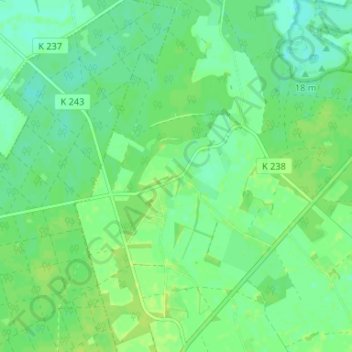Mappa topografica Klosterholte, altitudine, rilievo