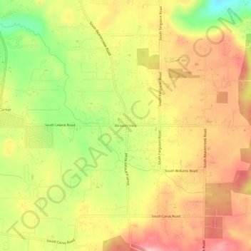 Mappa topografica Beavercreek, altitudine, rilievo