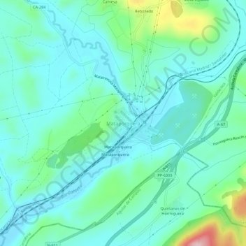 Mappa topografica Mataporquera, altitudine, rilievo