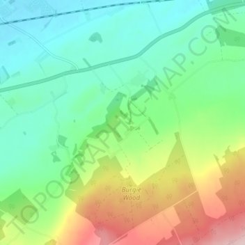 Mappa topografica Burgie, altitudine, rilievo