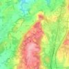 Mappa topografica Rosea, altitudine, rilievo