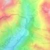 Mappa topografica Pont du Countet, altitudine, rilievo