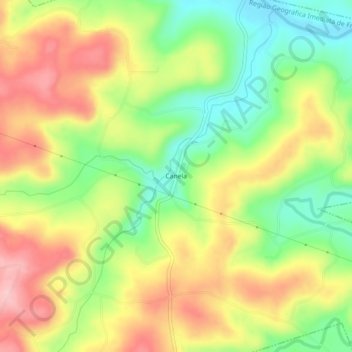 Mappa topografica Canela, altitudine, rilievo