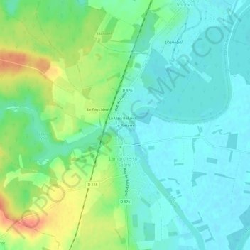 Mappa topografica Le Parterre, altitudine, rilievo