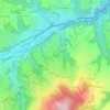 Mappa topografica Vaugelas, altitudine, rilievo