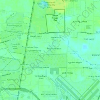 Mappa topografica Holiday Acres, altitudine, rilievo