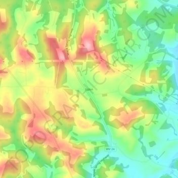 Mappa topografica Eglon, altitudine, rilievo