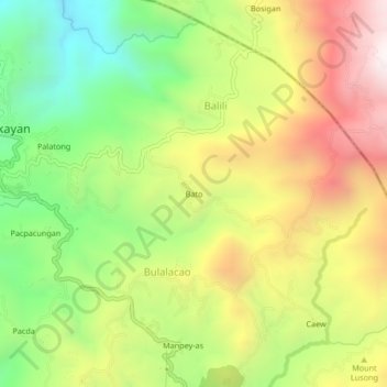 Mappa topografica Bato, altitudine, rilievo