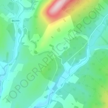 Mappa topografica Steele Road, altitudine, rilievo