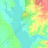 Mappa topografica Salina, altitudine, rilievo