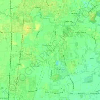 Mappa topografica La Sicilia, altitudine, rilievo