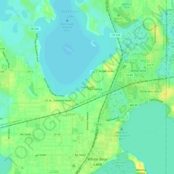 Mappa topografica Bald Eagle, altitudine, rilievo