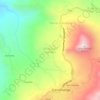 Mappa topografica Ahuaca del Carmen, altitudine, rilievo
