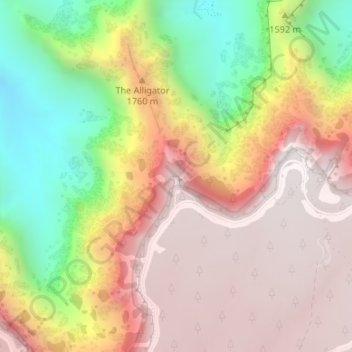 Mappa topografica Mohave Point, altitudine, rilievo