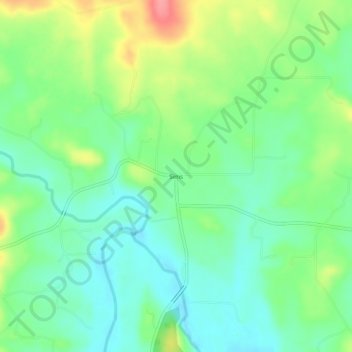 Mappa topografica Sims, altitudine, rilievo