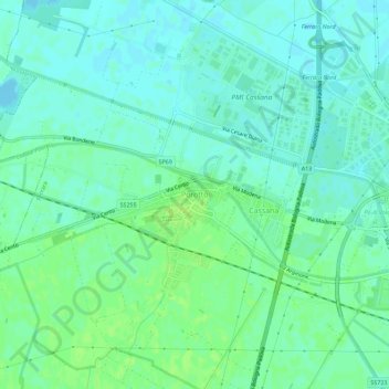 Mappa topografica Porotto, altitudine, rilievo