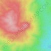 Mappa topografica Mount Tupi, altitudine, rilievo