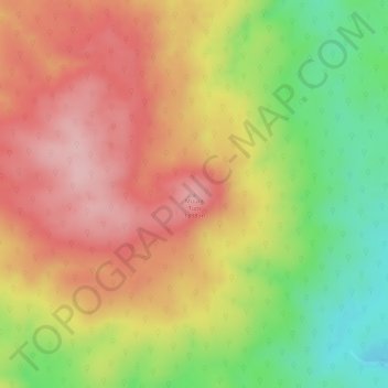 Mappa topografica Mount Tupi, altitudine, rilievo