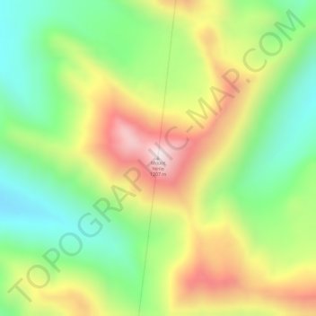 Mappa topografica Mount Yenlo, altitudine, rilievo