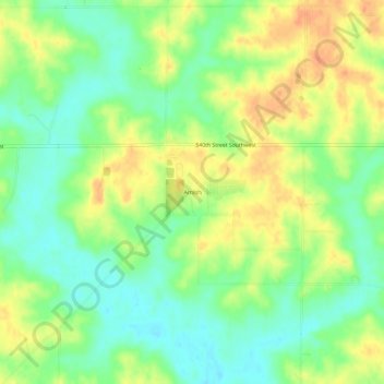 Mappa topografica Amish, altitudine, rilievo