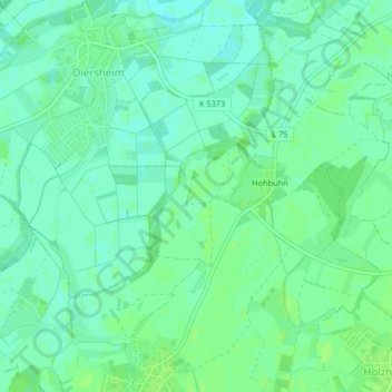 Mappa topografica Rottweg, altitudine, rilievo