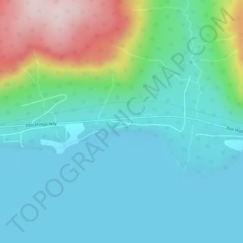 Mappa topografica Moberly Lake, altitudine, rilievo