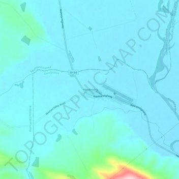 Mappa topografica Mandeville, altitudine, rilievo