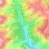 Mappa topografica La Foux, altitudine, rilievo
