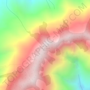 Mappa topografica Mount Mantalingajan, altitudine, rilievo