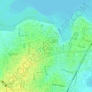 Mappa topografica Banu Nagar, altitudine, rilievo