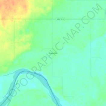 Mappa topografica Frogville, altitudine, rilievo