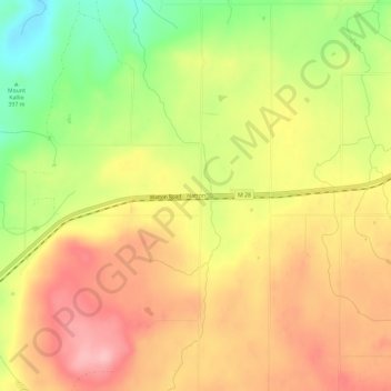 Mappa topografica Watton, altitudine, rilievo